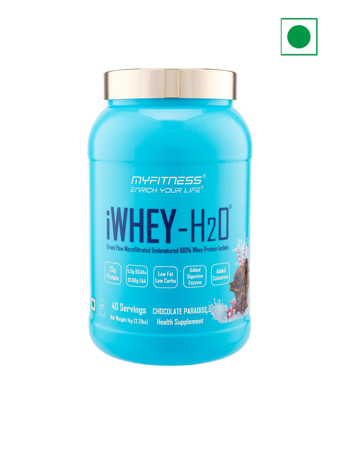 iWhey H2O Whey Protein Powder Chocolate Paradise 1kg - 40 Servings