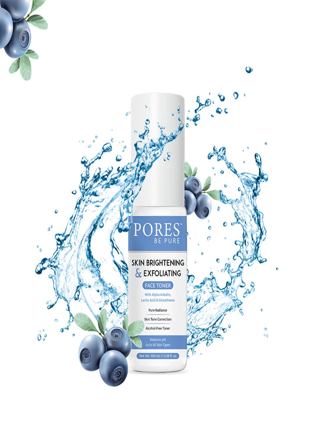 PORES Be Pure Set Of 2 Skin Brightening Face Toner With Glutathione-100ml Each
