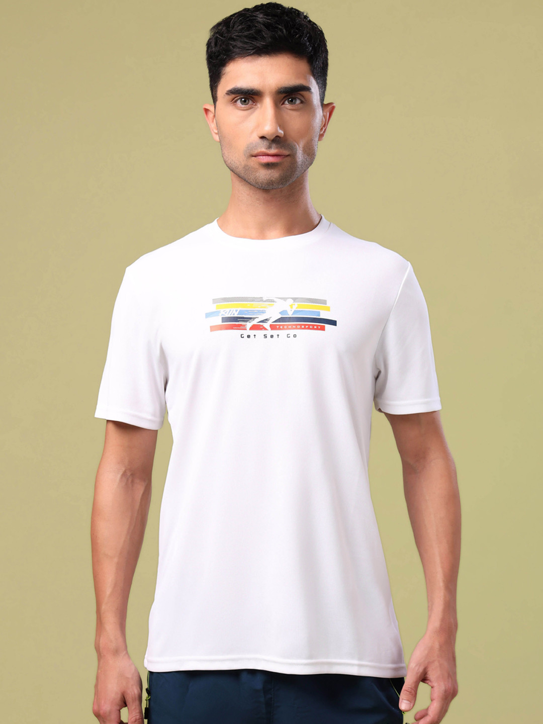 Technosport TECHNOCOOL+Graphic Printed Slim-Fit Antimicrobial Sports T-shirt