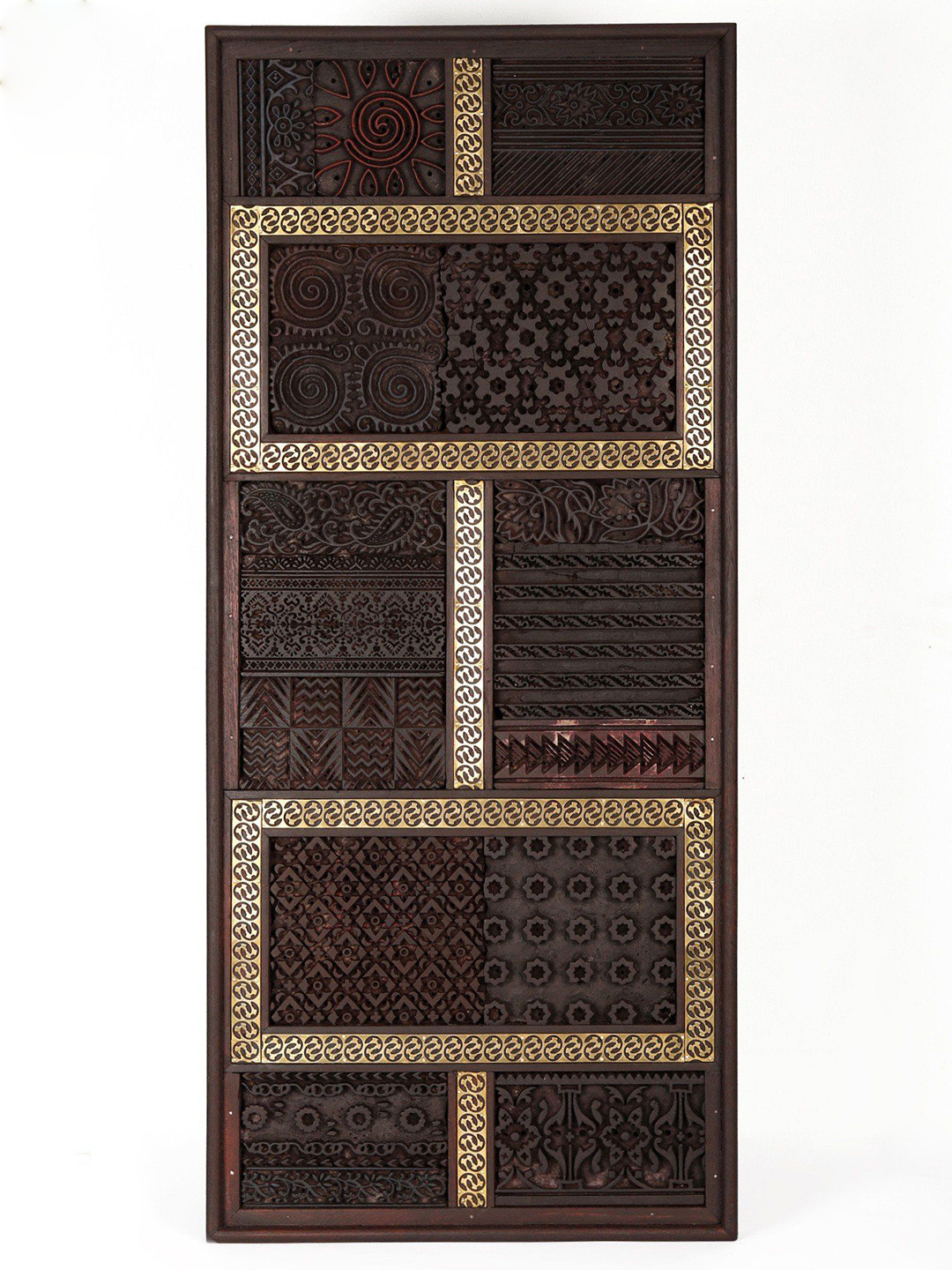 Exotic India Decorative Wood Matte Hanging Hall Wall Hangings-35In