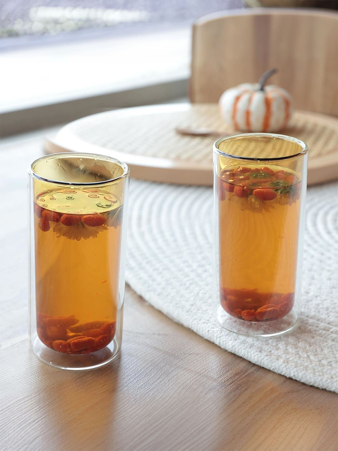 Kuber Industries Dinosaur Yellow Glass Handmade 2 Piece Mugs-250ml