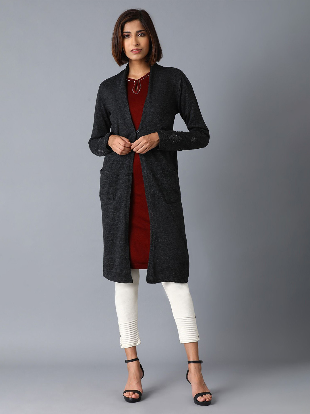 W Women Embroidered Cardigan