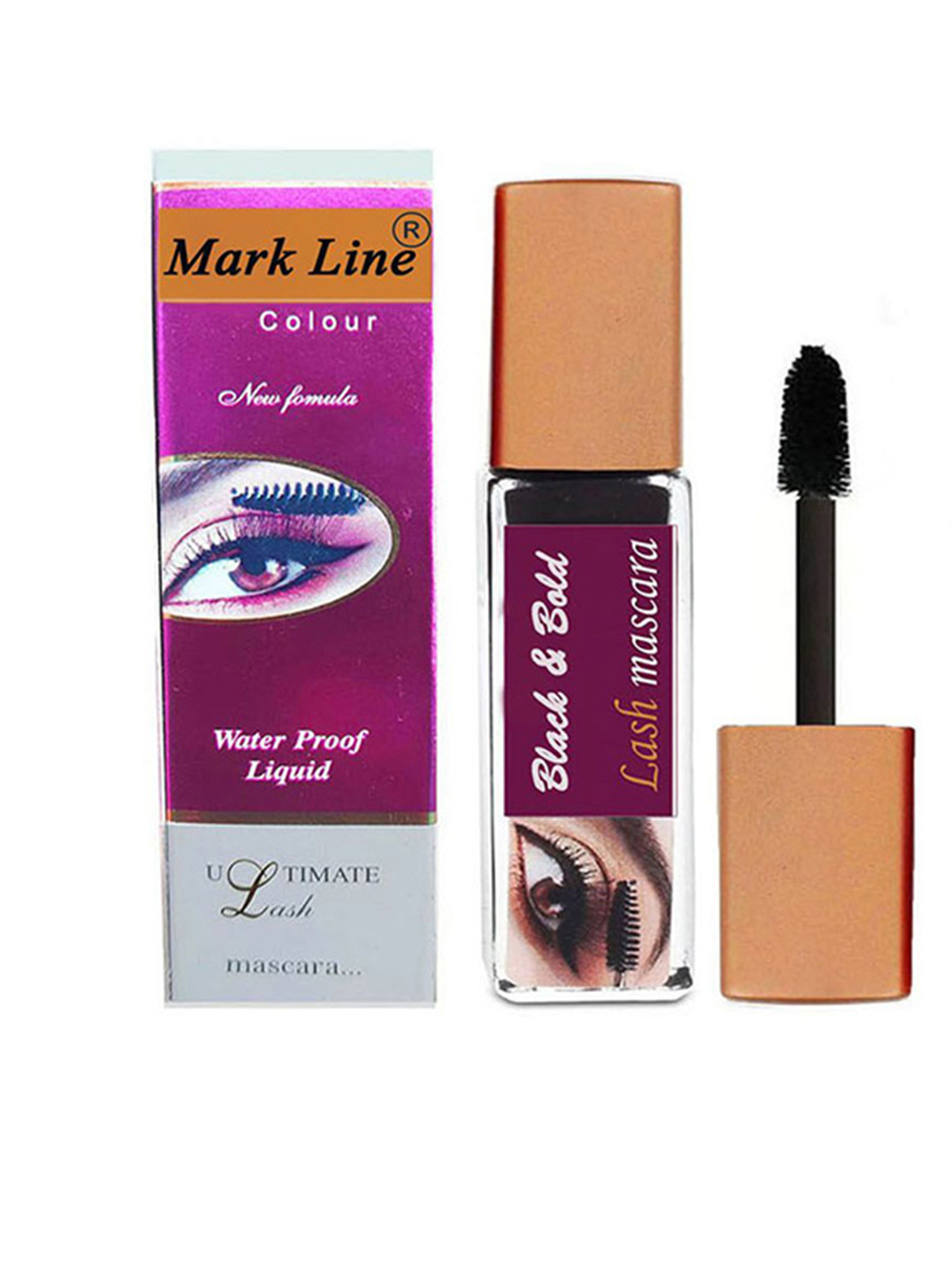 M L Markline Long Lasting Smudge Proof & Waterproof Liquid Mascara 6ml - Black 03