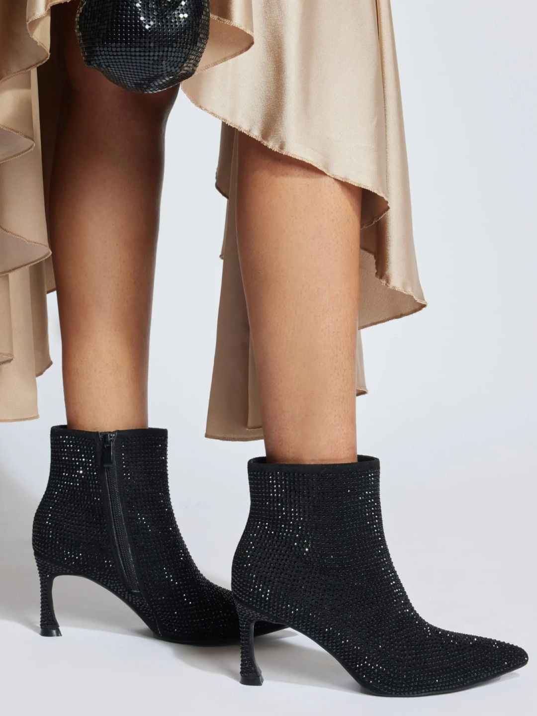 CAI Suede Women Embellished Party Kitten Pumps