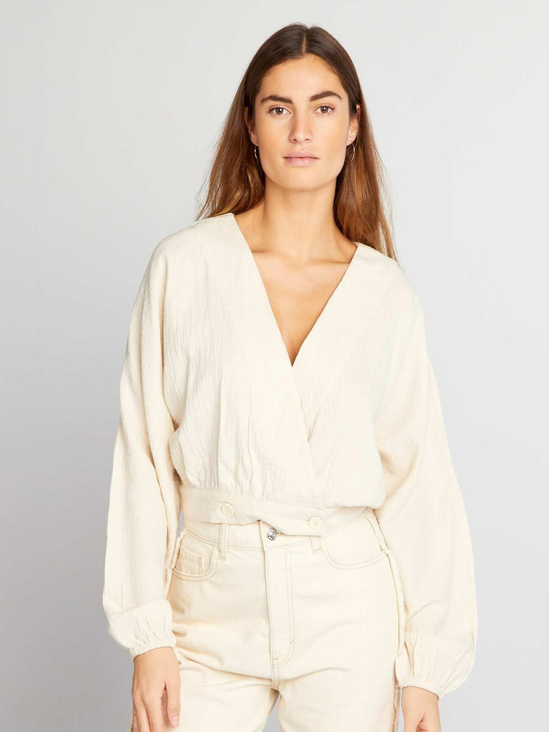 KIABI Cotton Wrap Top