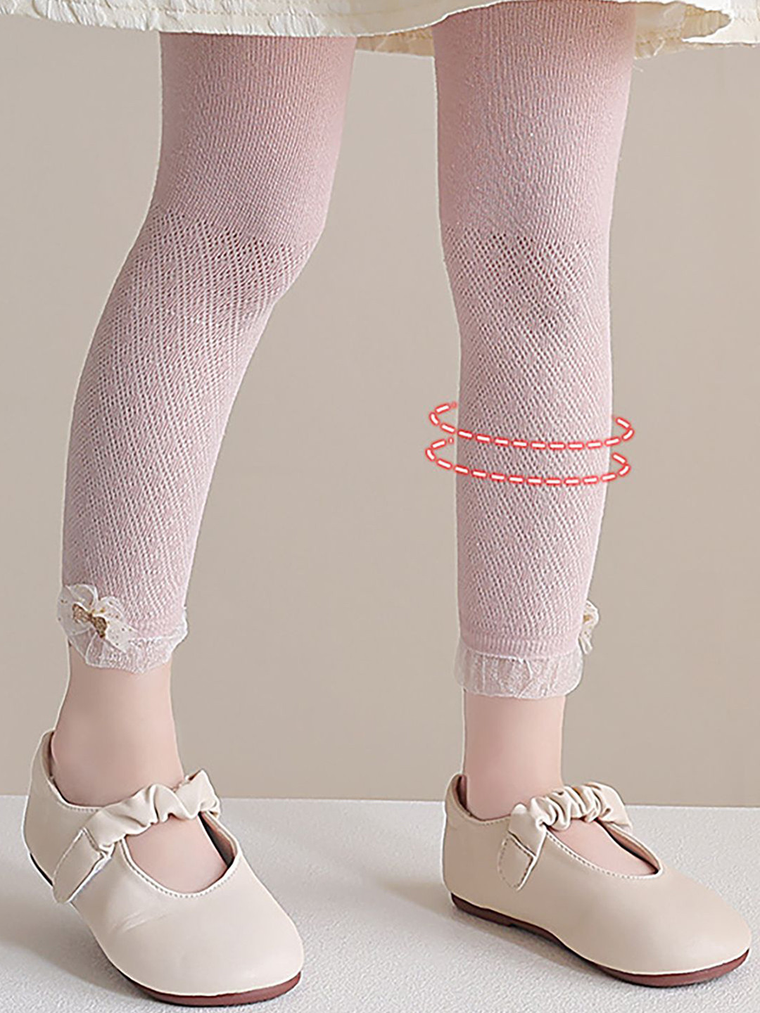 SYGA Girls Ankle-Length Self Design Leggings