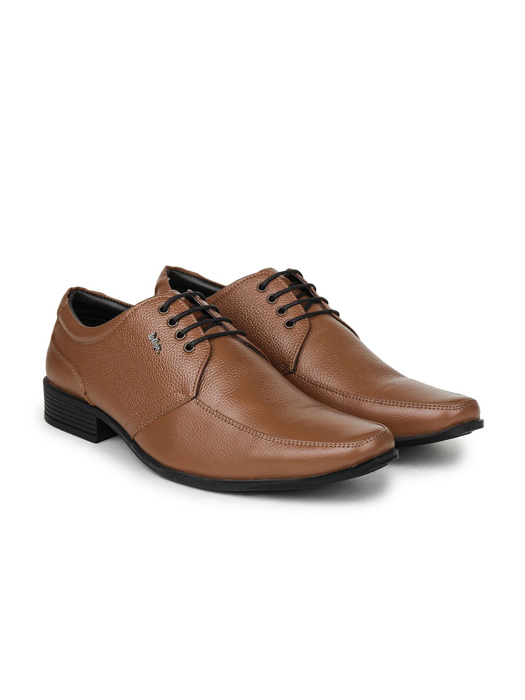 Lee Cooper Men Leather Round Toe Formal Derby Shoes