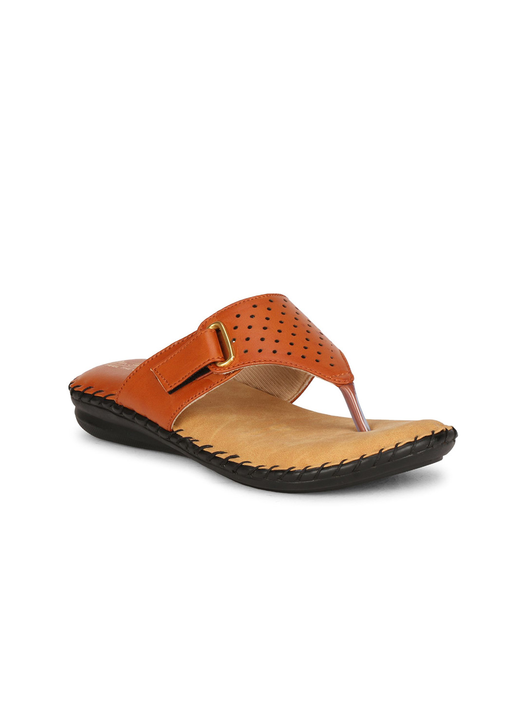 BIG BIRD Women T-Straps Flats With Laser Cuts