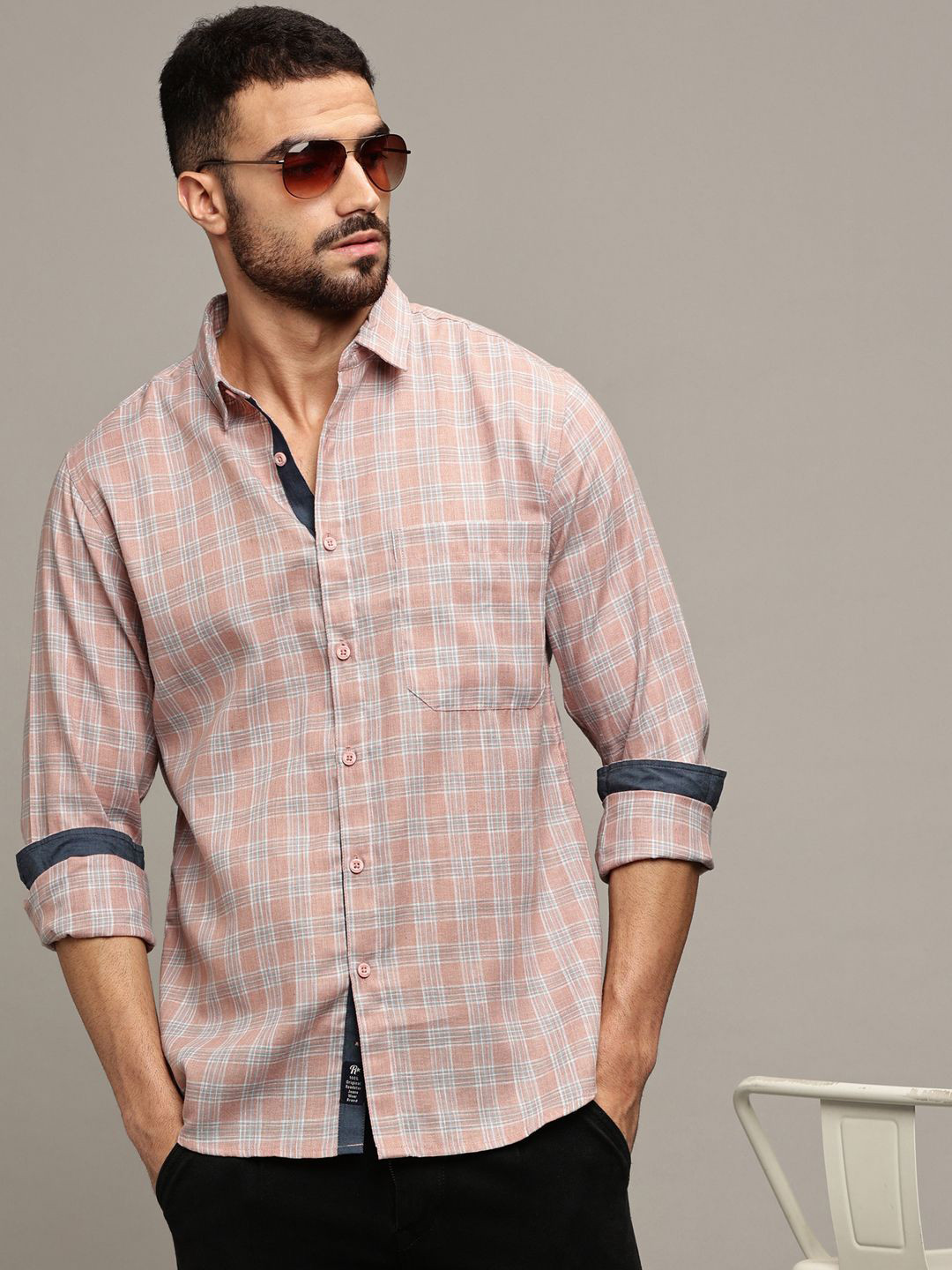 The Roadster Lifestyle Co Tartan Checks Casual Shirt
