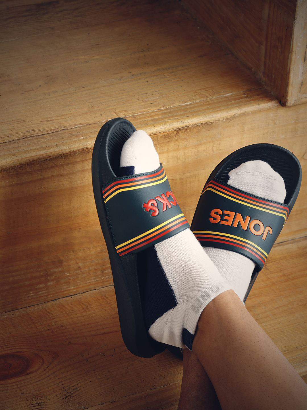 Jack & Jones Men PU Printed Sliders