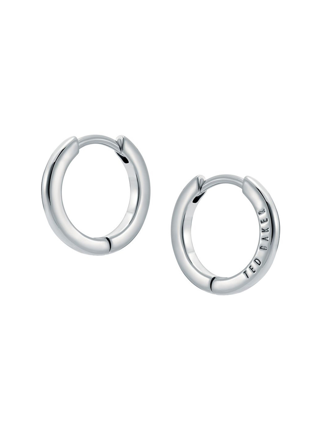 Ted Baker Crisele Logo Silver-Plated Circular Hoop Earrings