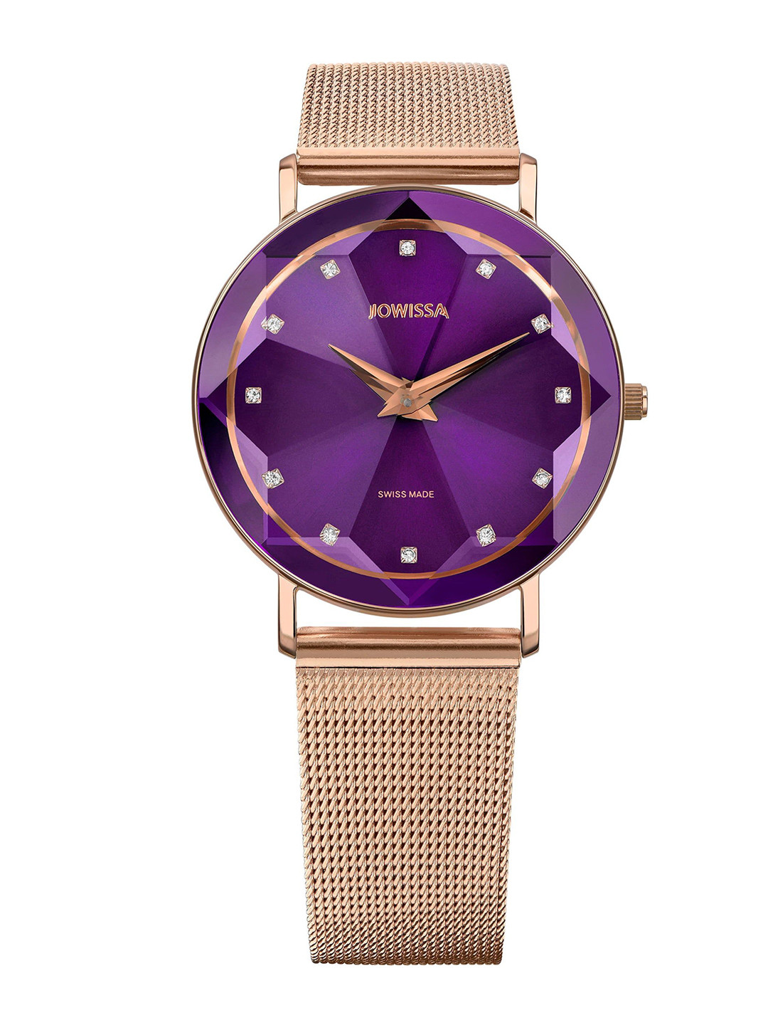 JOWISSA Women Swiss Made Facet Quartz Dial Analog Watch J5.612.L