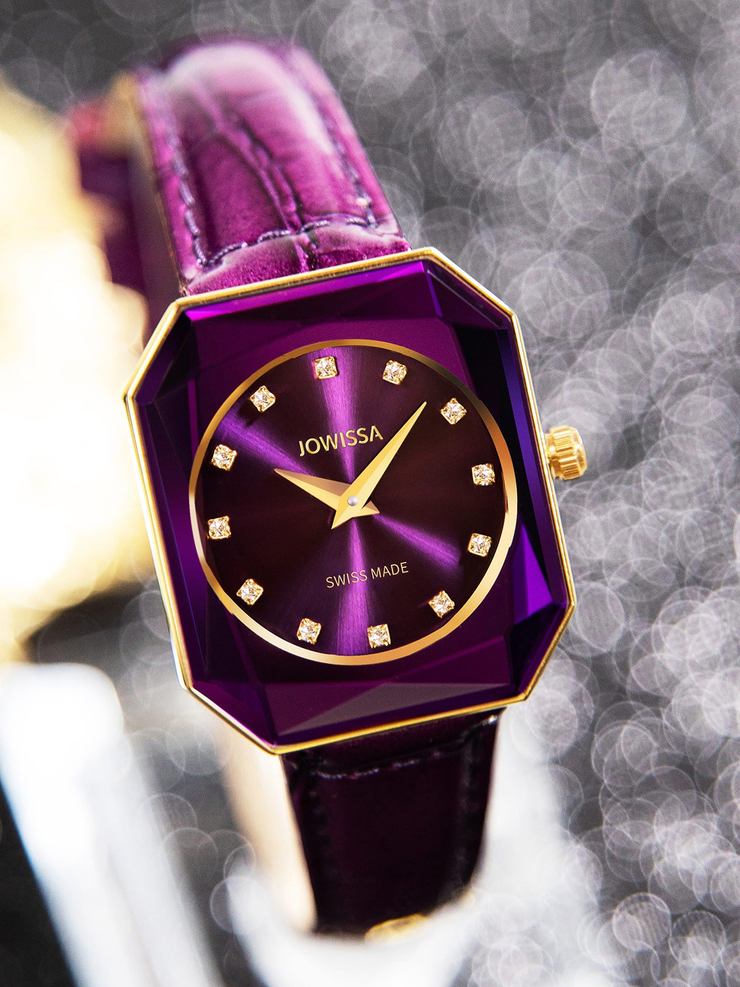 JOWISSA Women Swiss Made Facet Radiant Quartz Dial Analog Watch J8.075.M