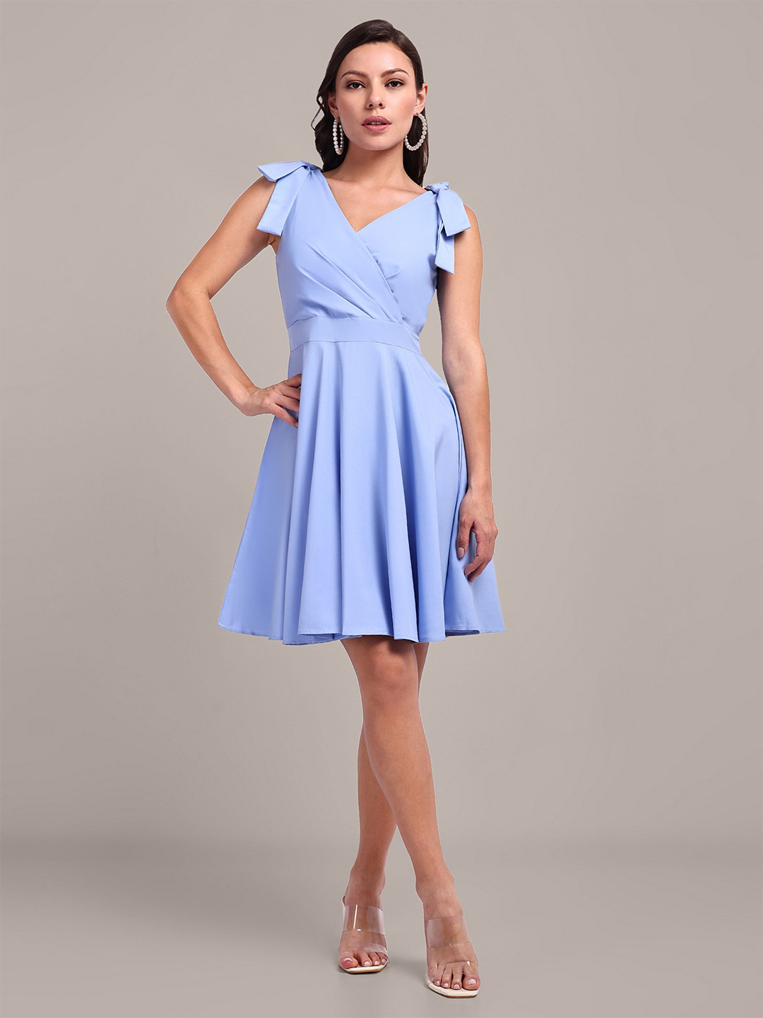 iki chic V-Neck Sleeveless Mini Wrap Dress