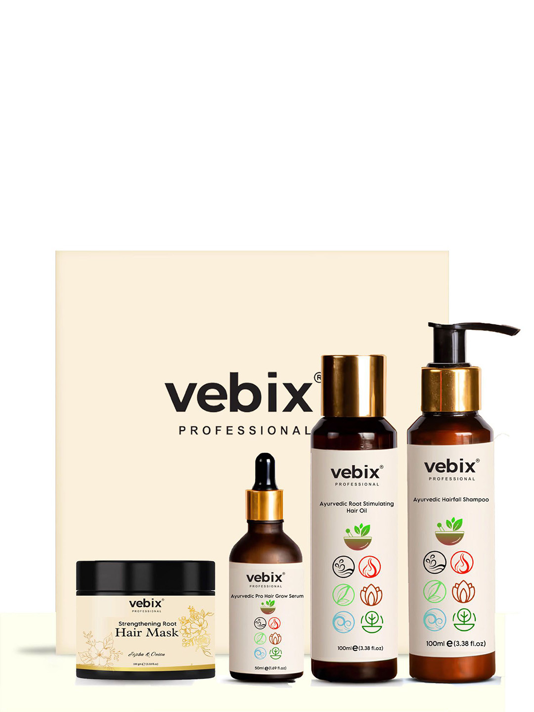 Vebix Professional Set of 4 Hair Care Gift Set