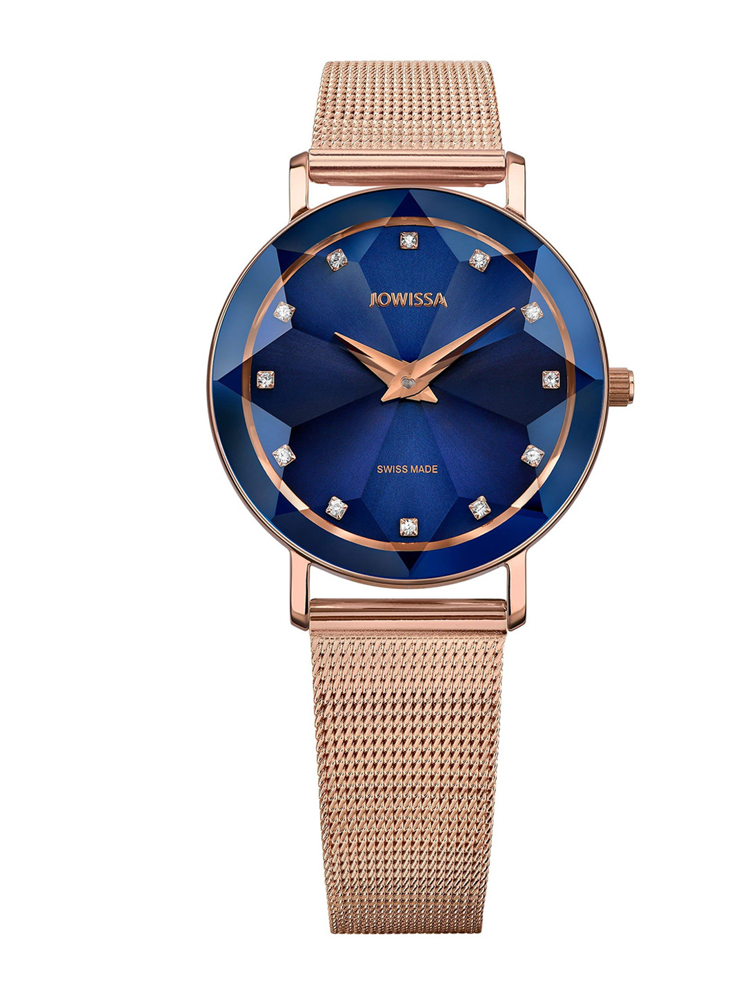 JOWISSA Women Swiss Made Facet Quartz Dial Analog Watch J5.613.M