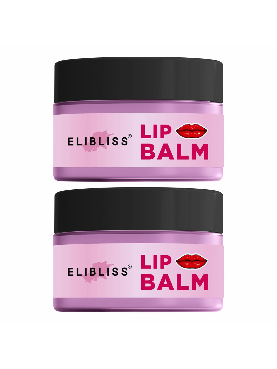 ELIBLISS Set Of 2 Nourishing Tinted Natural Lip Balm With Vitamin E & Strawberry 10g Each