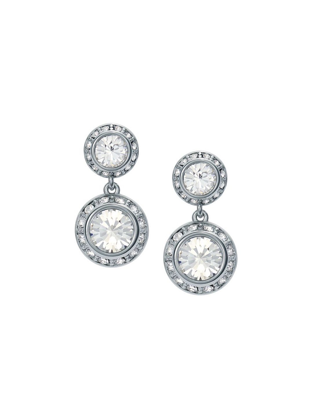 Ted Baker Sollia Solitaire Silver-Plated Sparkle Crystal Drop Earrings