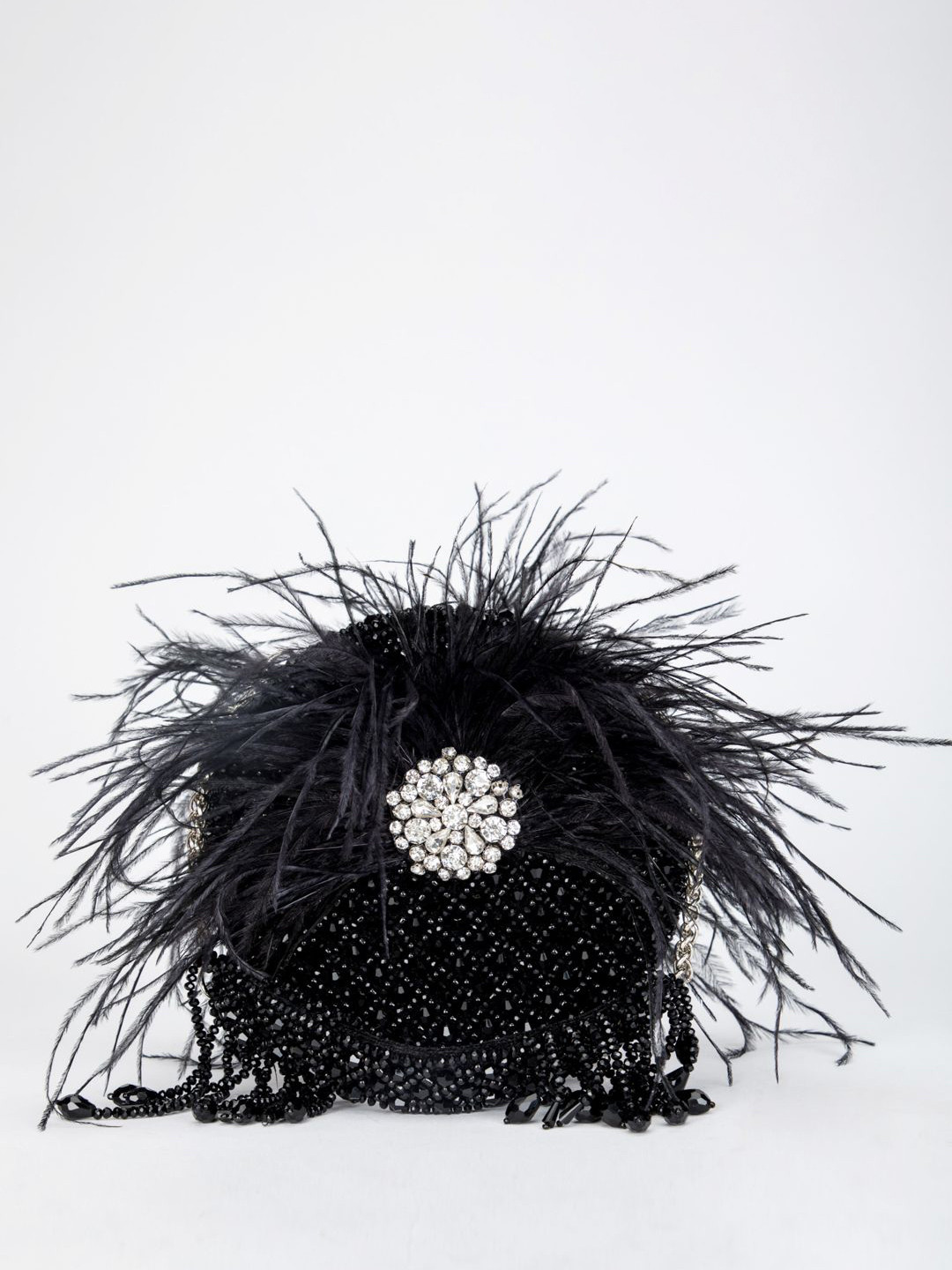 EENA Alani Embroidered Half Moon Clutch