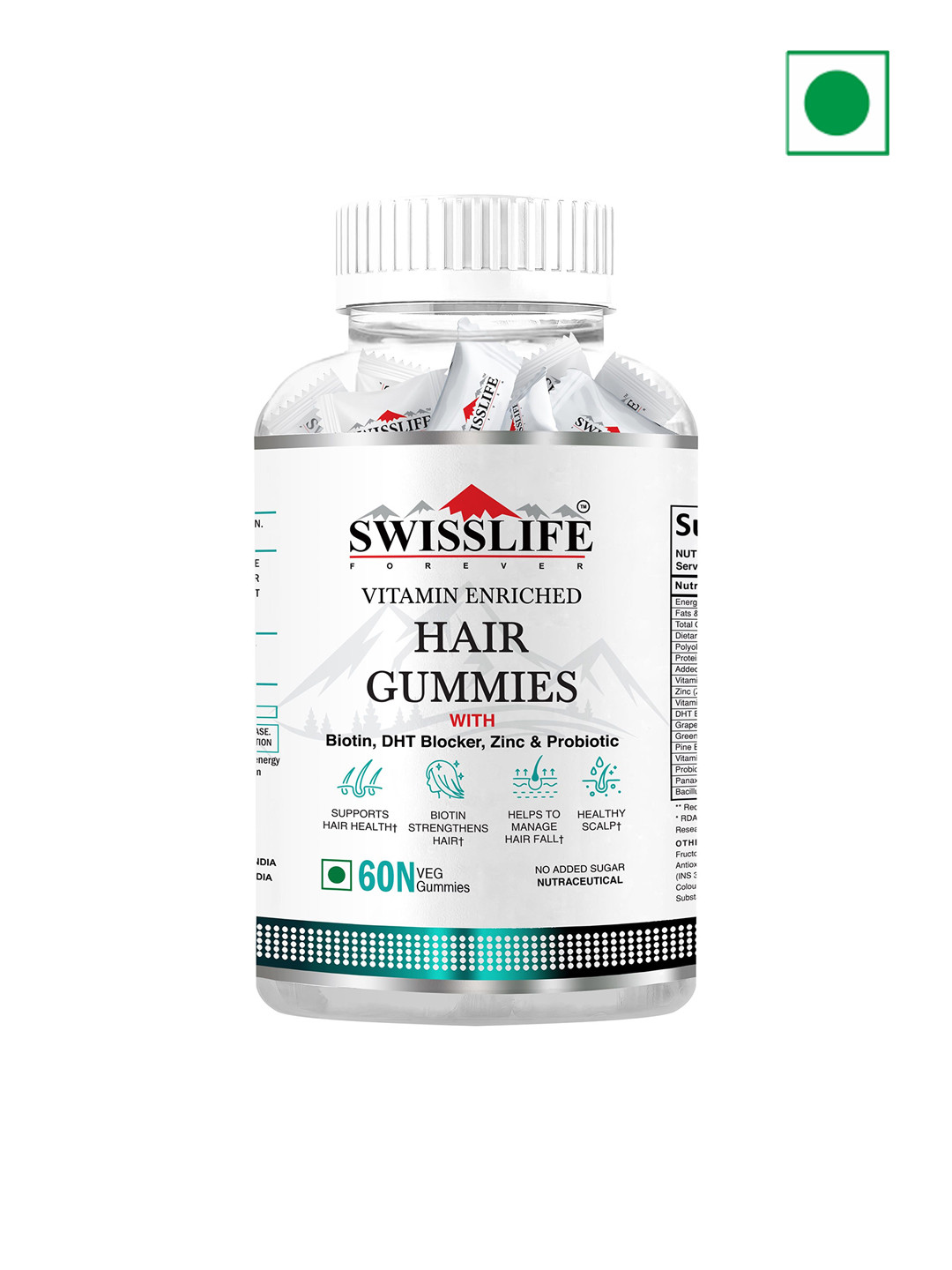 Swisslife Forever Biotin Hair Gummies - 60 Pieces