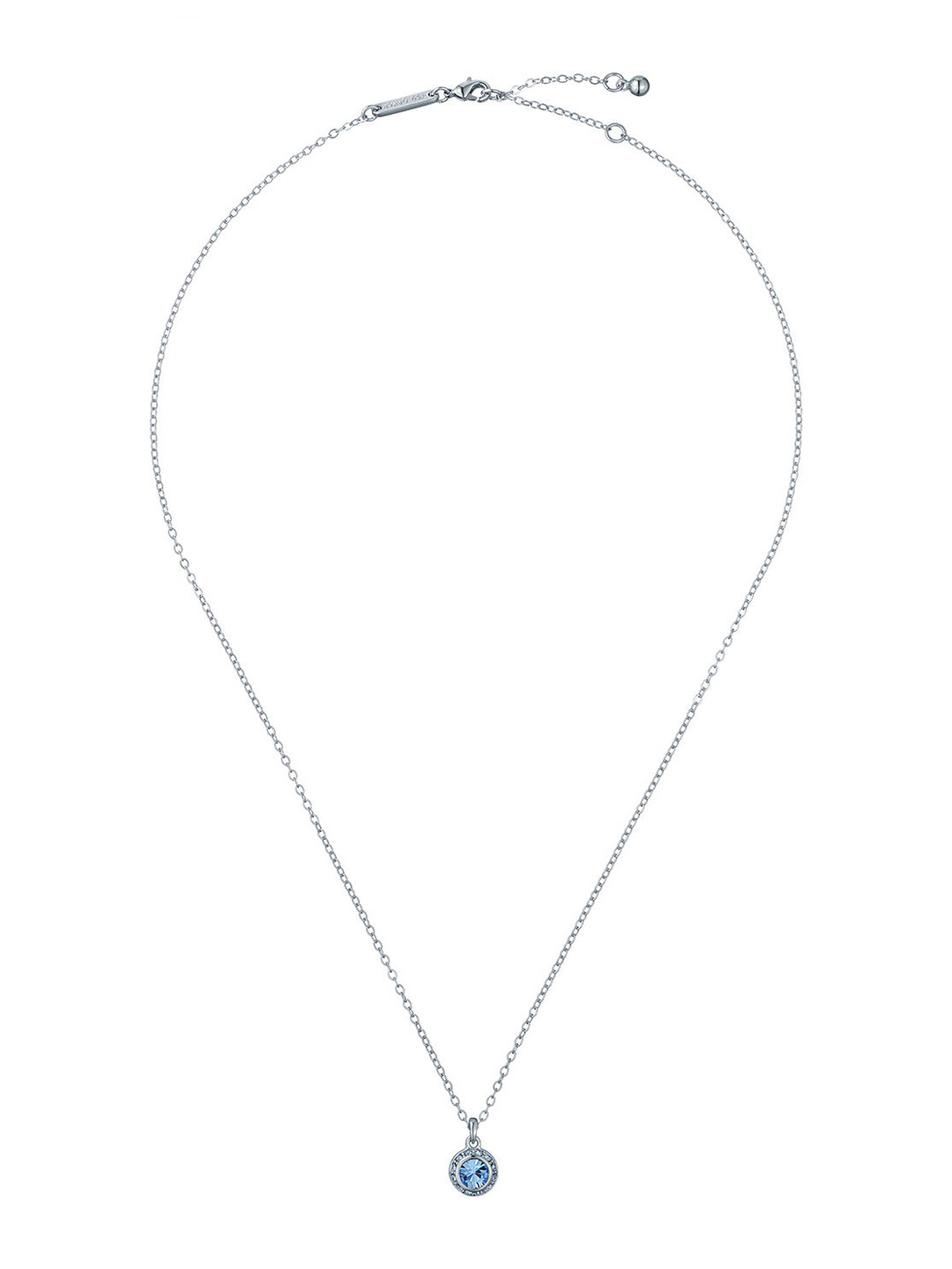 Ted Baker Silver-Plated Sparkle Crystal Studded Circular Pendants with Chains