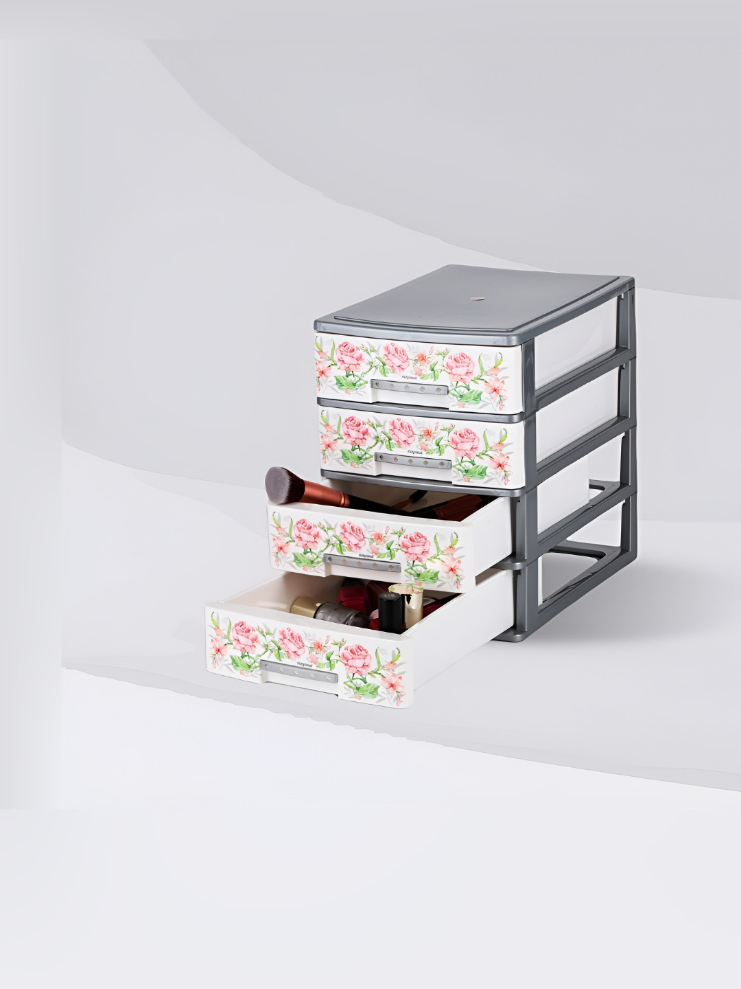 Nayasa Tuckins Pink 4-Drawer Multi-Compartment Storage Organizer