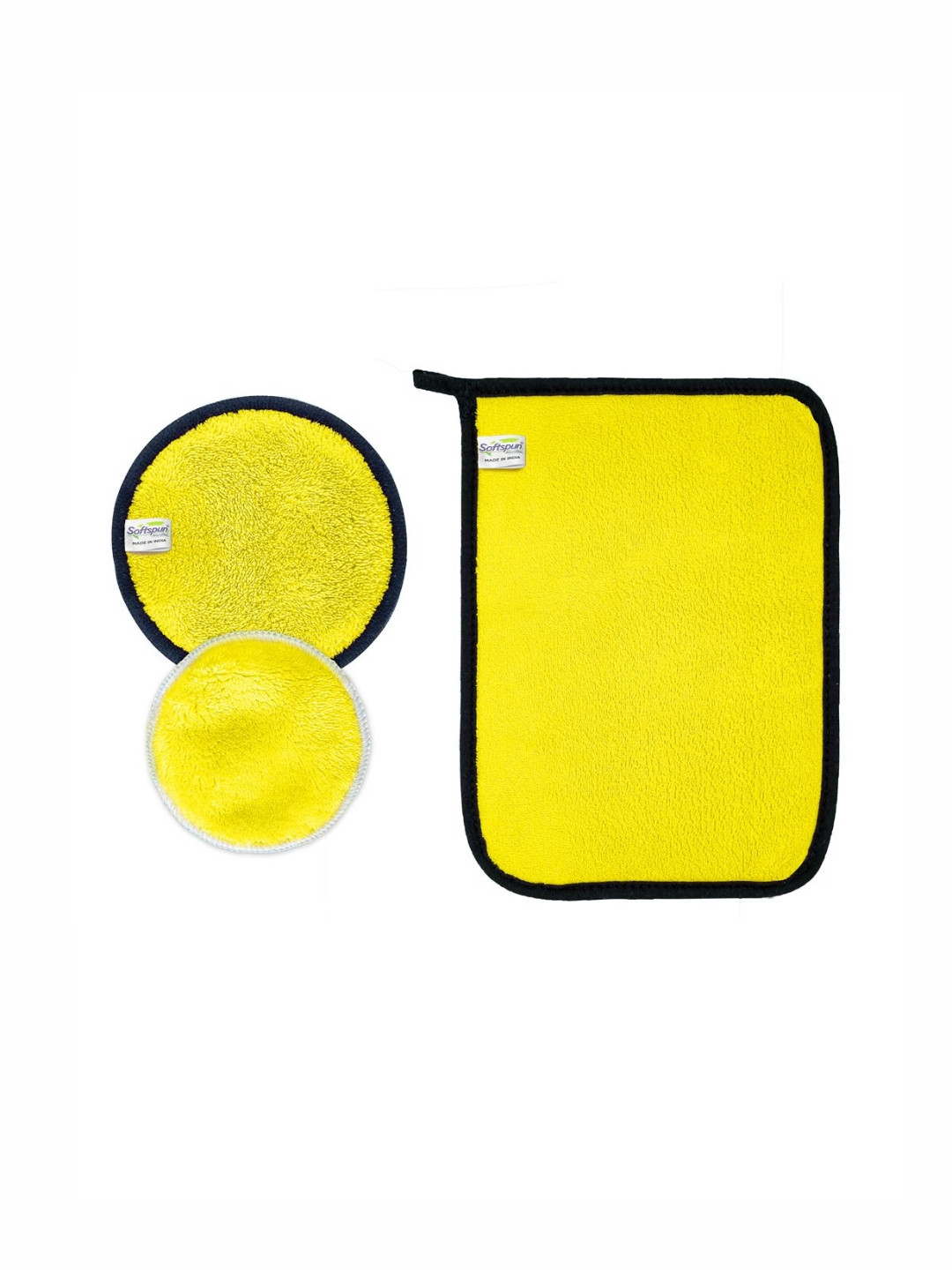 Softspun Microfiber Yellow Solid Microfiber 300GSM Super Soft 3PCs Adult Thin Bath Towel