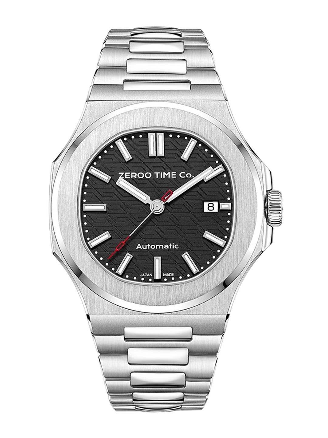 ZEROO Unisex Dial & Stainless Steel Bracelet Style Straps Analogue Automatic Watch ZM003CSBK