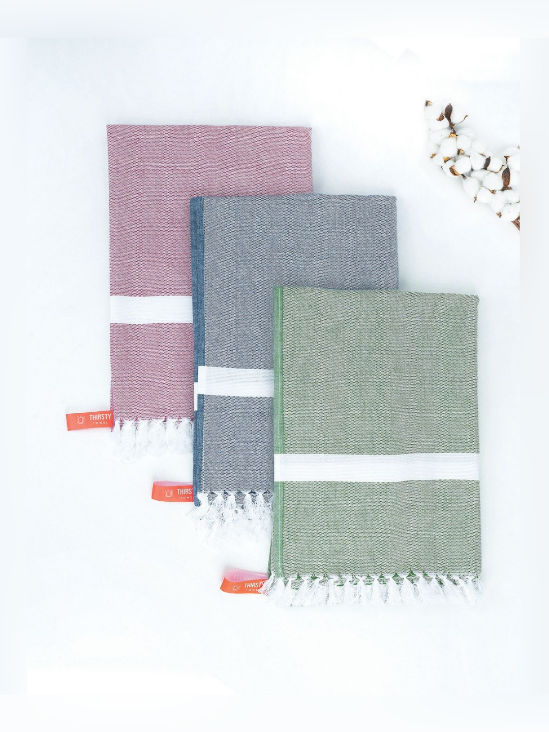 Thirsty Towel Assorted 3 Pieces Printed Pure Cotton 225 GSM Bath Towels