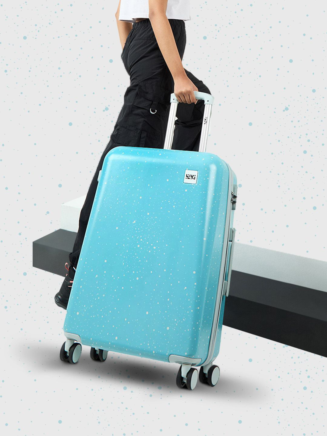 Wildcraft Spray_Trolley Printed Hard-Sided Large Trolley Suitcase