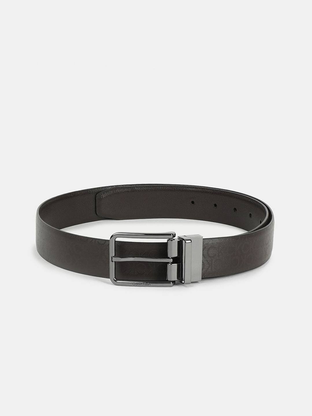 Calvin Klein Men Textured Leather Tang Casual Belt
