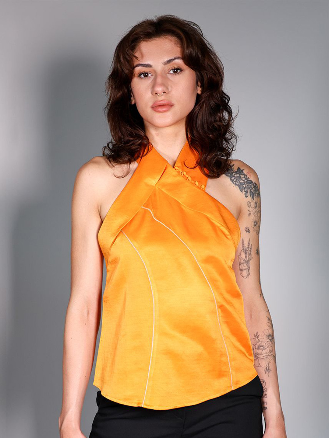 Arya Giri Halter Neck Wrap Top