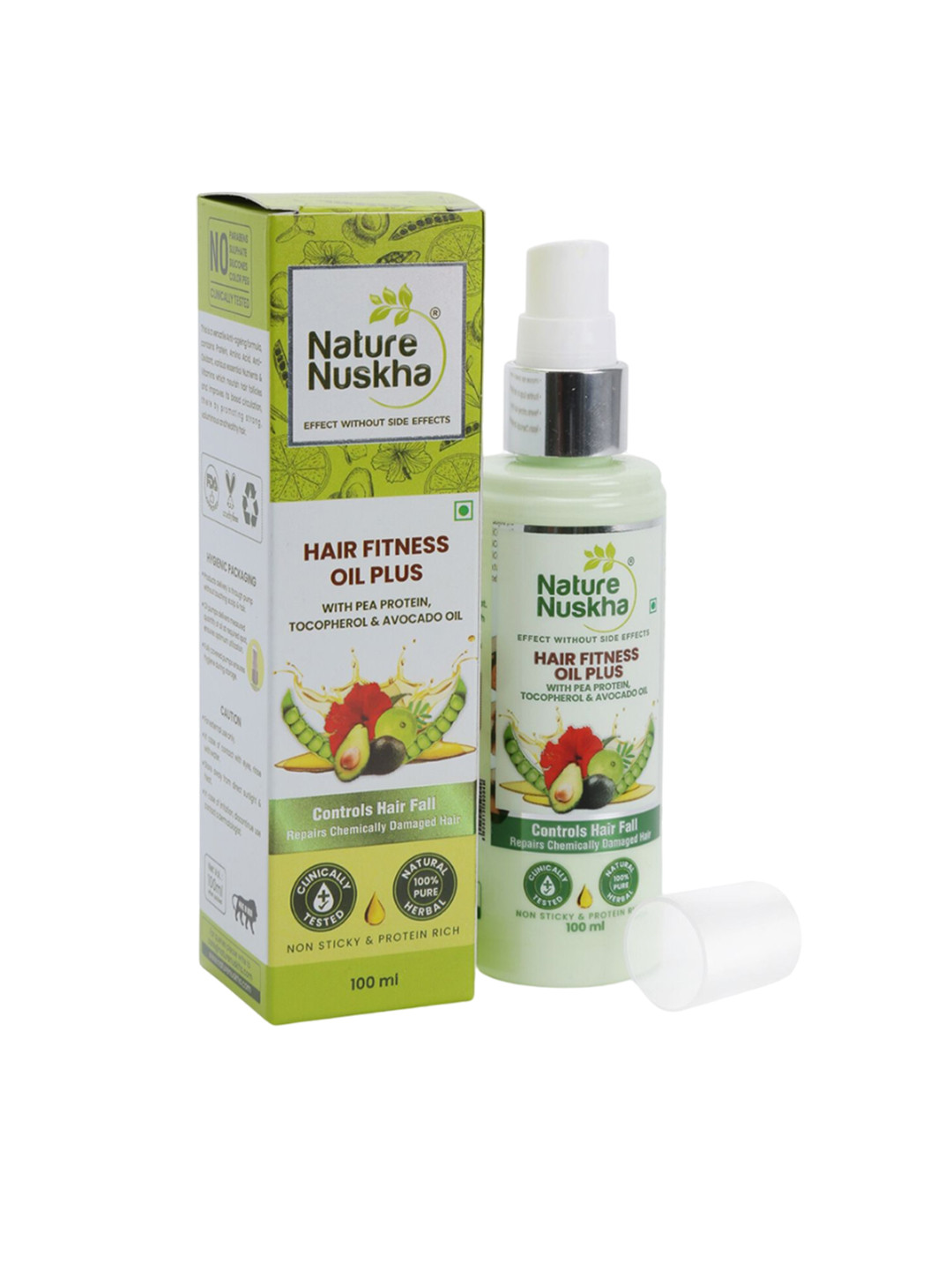 Nature Nuskha Hair Oil Plus With Pea Protein- 100ml