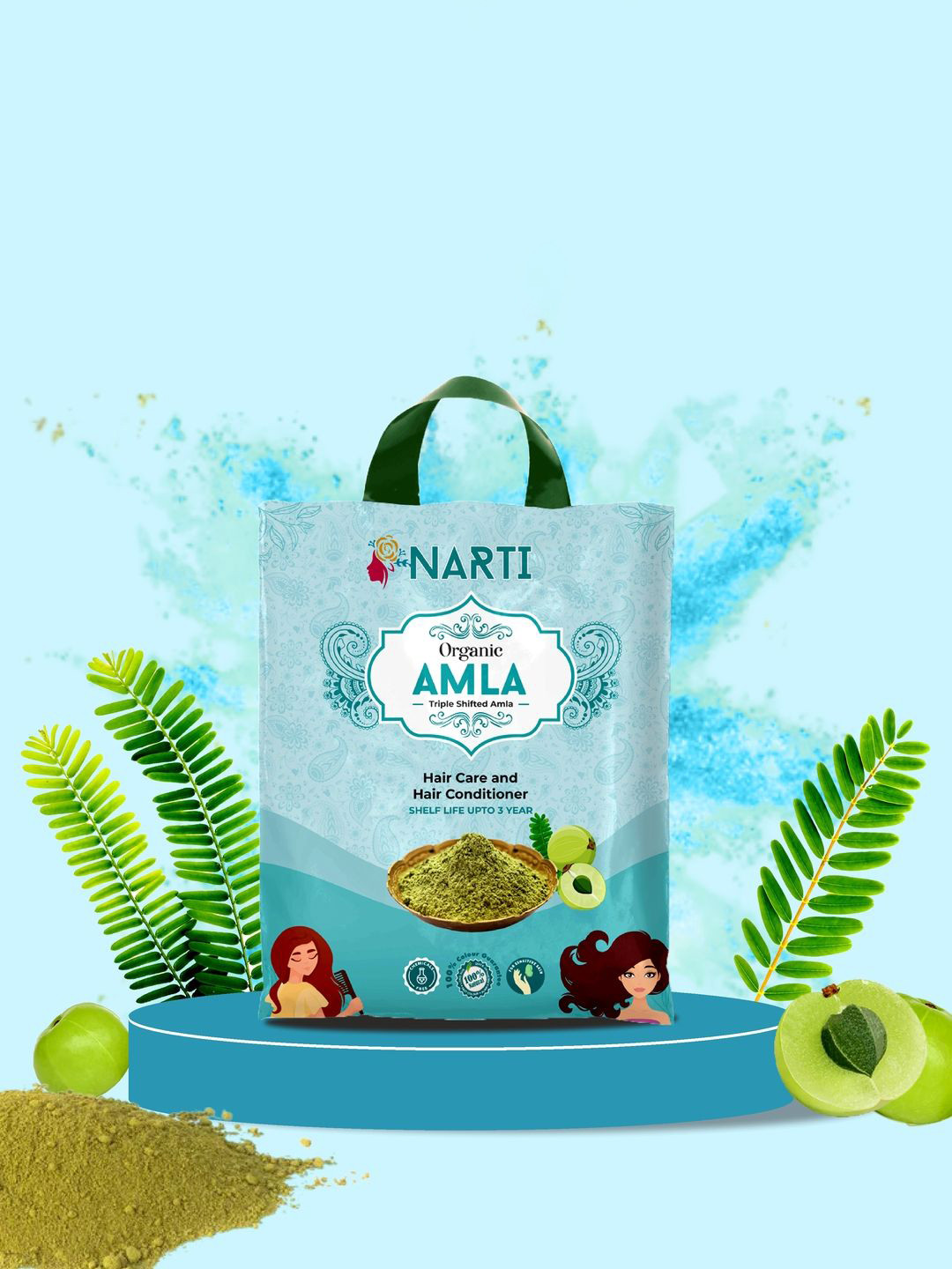 NARTI Organic Natural Amla Powder Hair Masks- 300g
