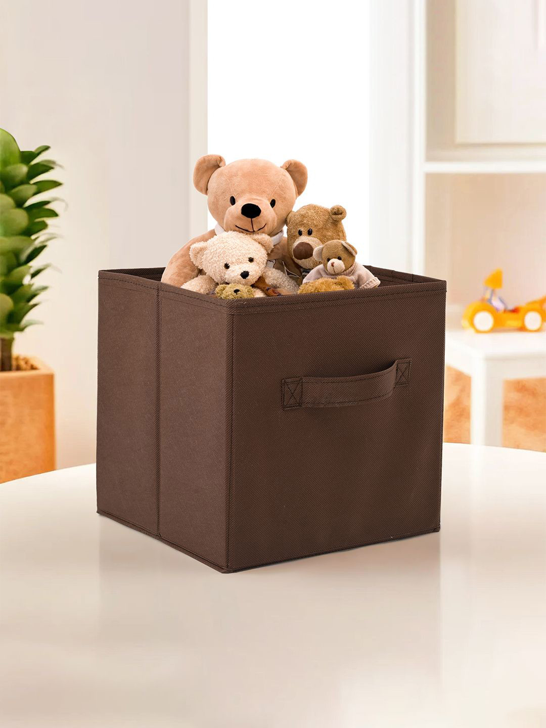 Kuber Industries Brown Foldable Drawer Organisers