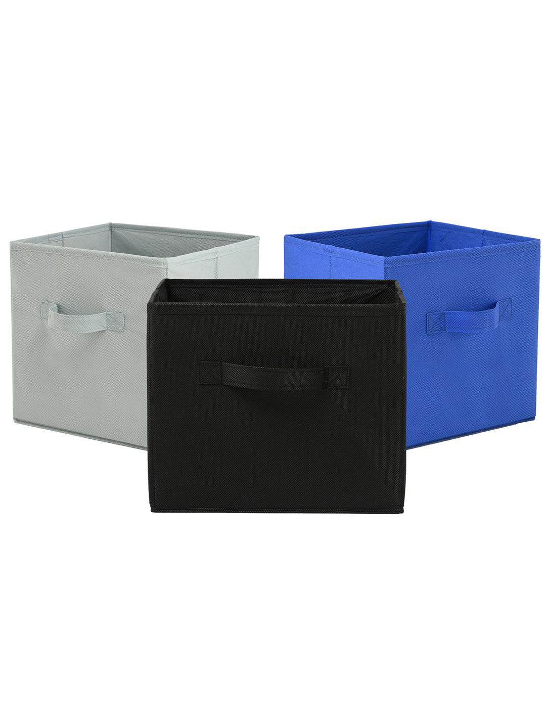 Kuber Industries Black & Blue 3 Pieces Drawer Organiser
