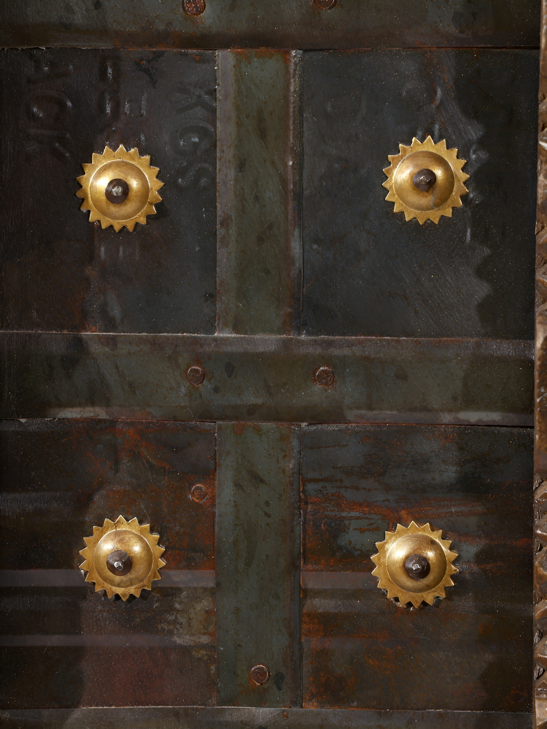 Exotic India Brown Textured Antique Indian Home Temple