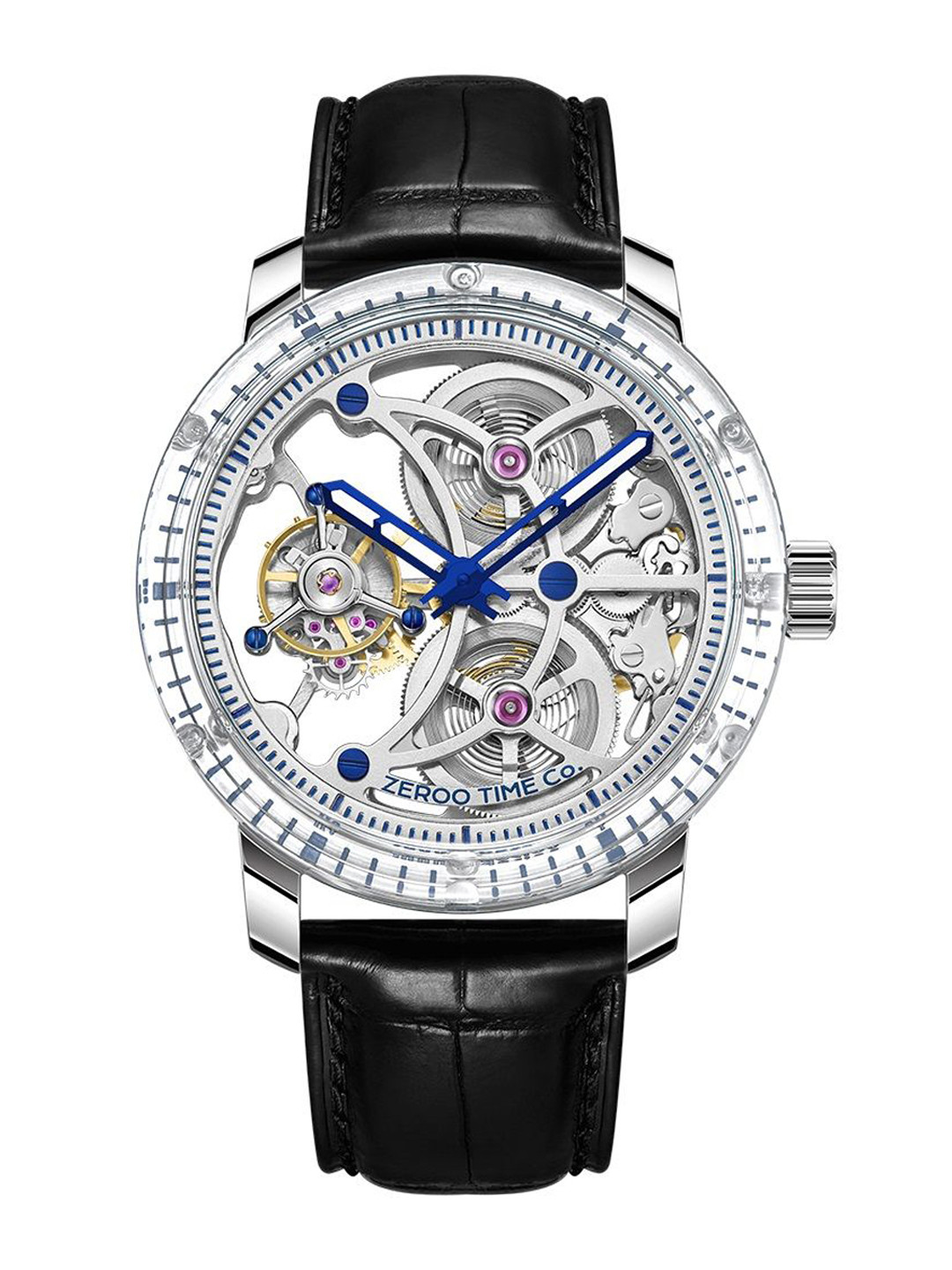 ZEROO Unisex Dial & Leather Straps Analogue Watch ZT005CSW