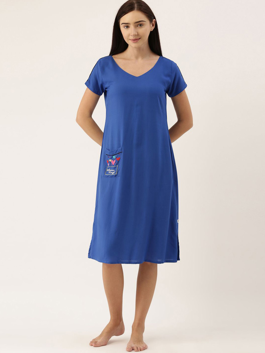 Bannos Swagger Women Pocket Detail T-shirt Nightdress