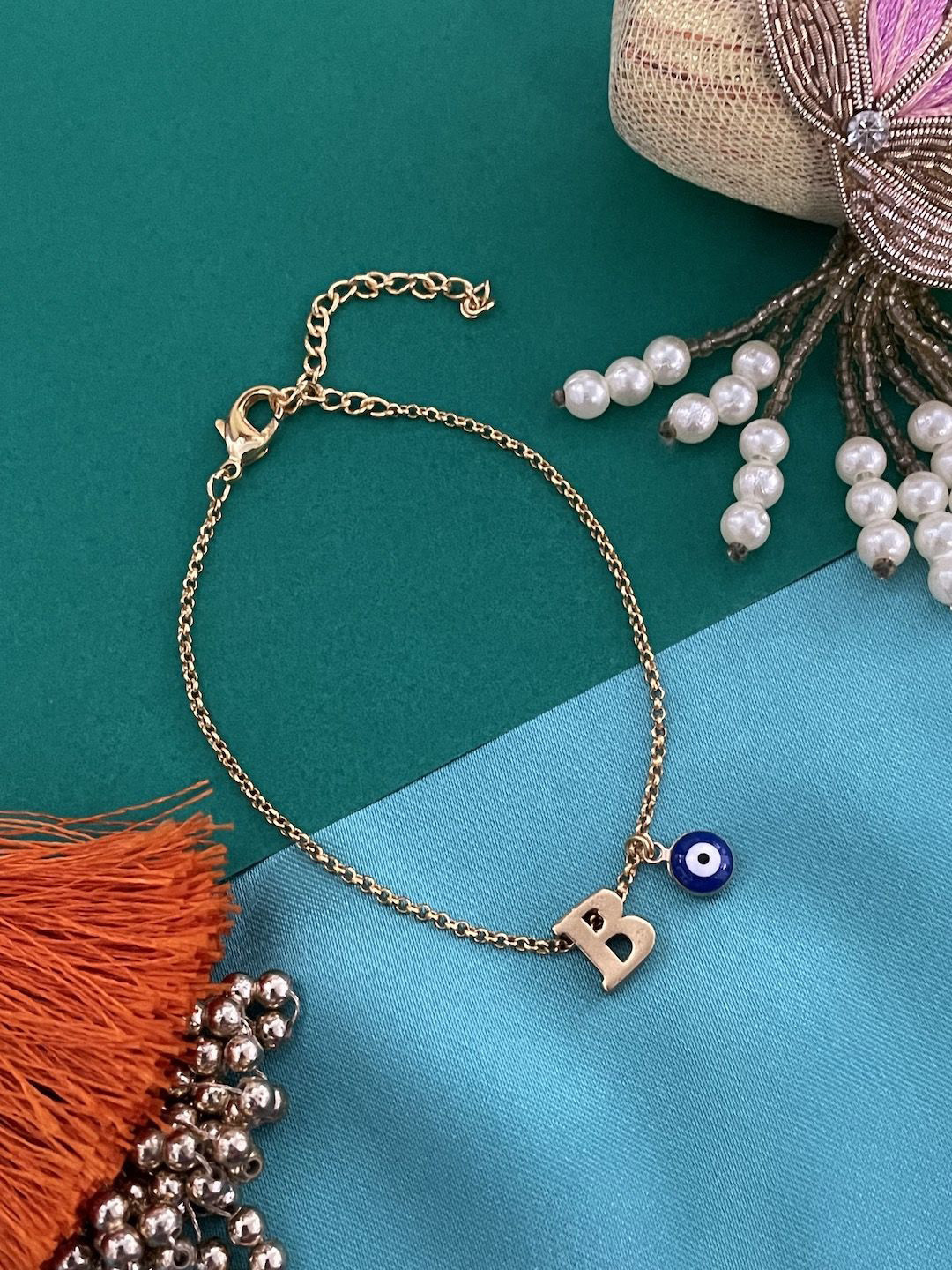 Digital Dress Room B Letter Evil Eye Rakhi