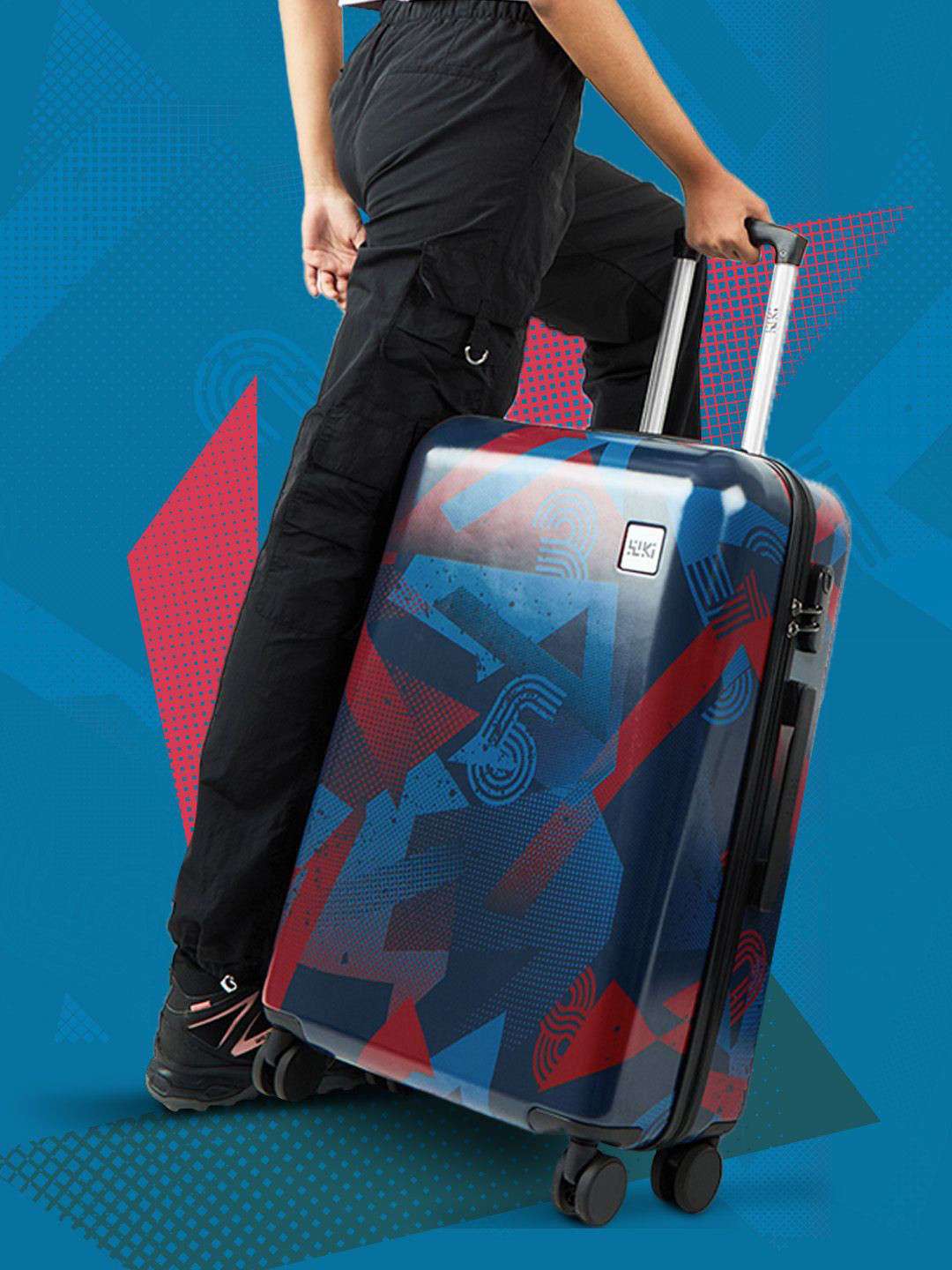 Wildcraft Future Printed Hard-Sided Medium Trolley Bag