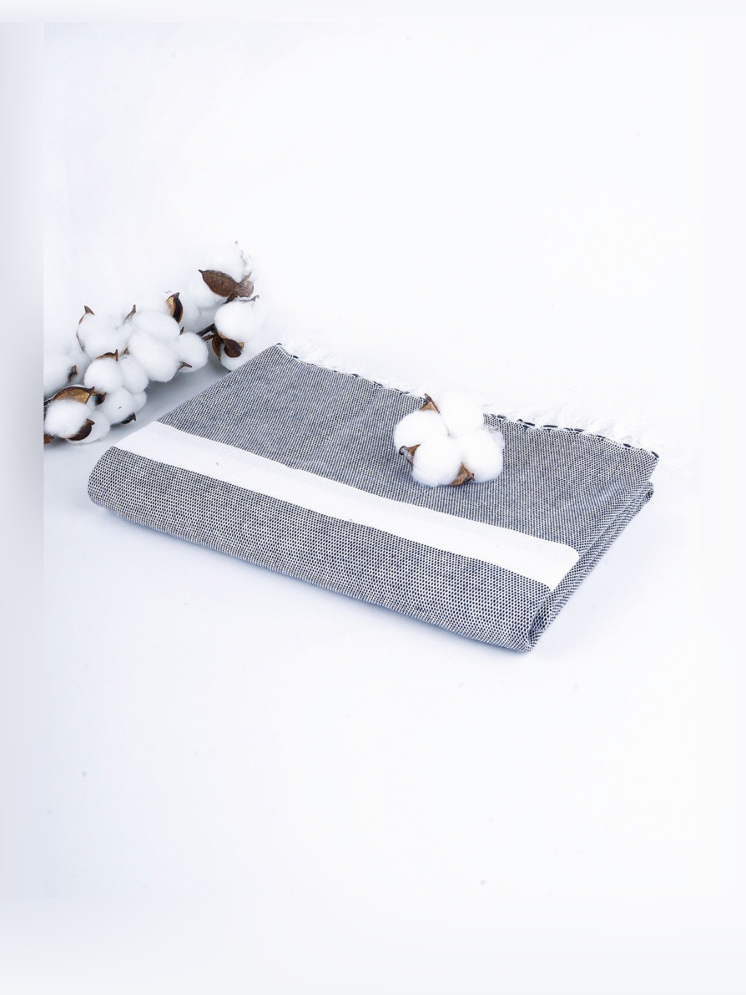 Thirsty Towel Blue & White Pure Cotton 225 GSM Bath Towel