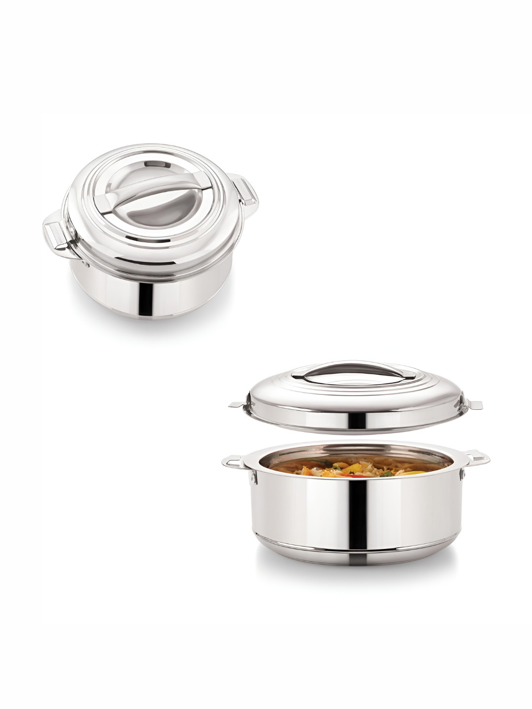 MAGNUS Rio Silver toned 2 Pieces Stainless Steel Serving Casserole