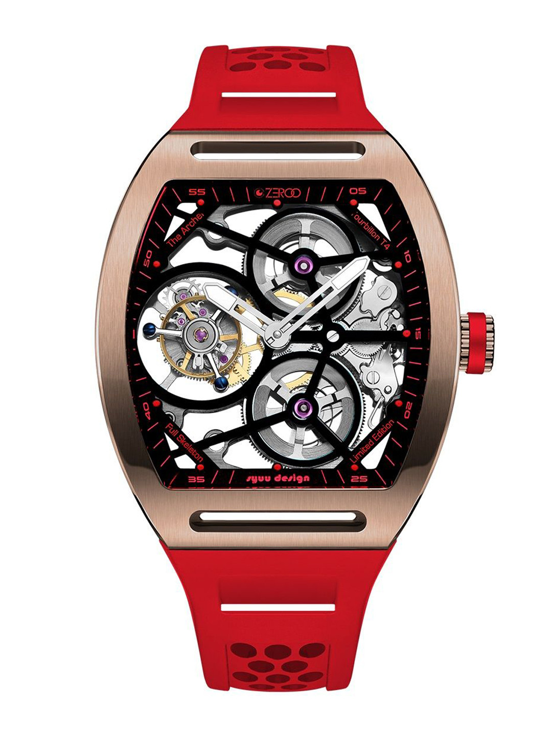 ZEROO Unisex Dial & Leather Straps Analogue Watch ZT004RRD