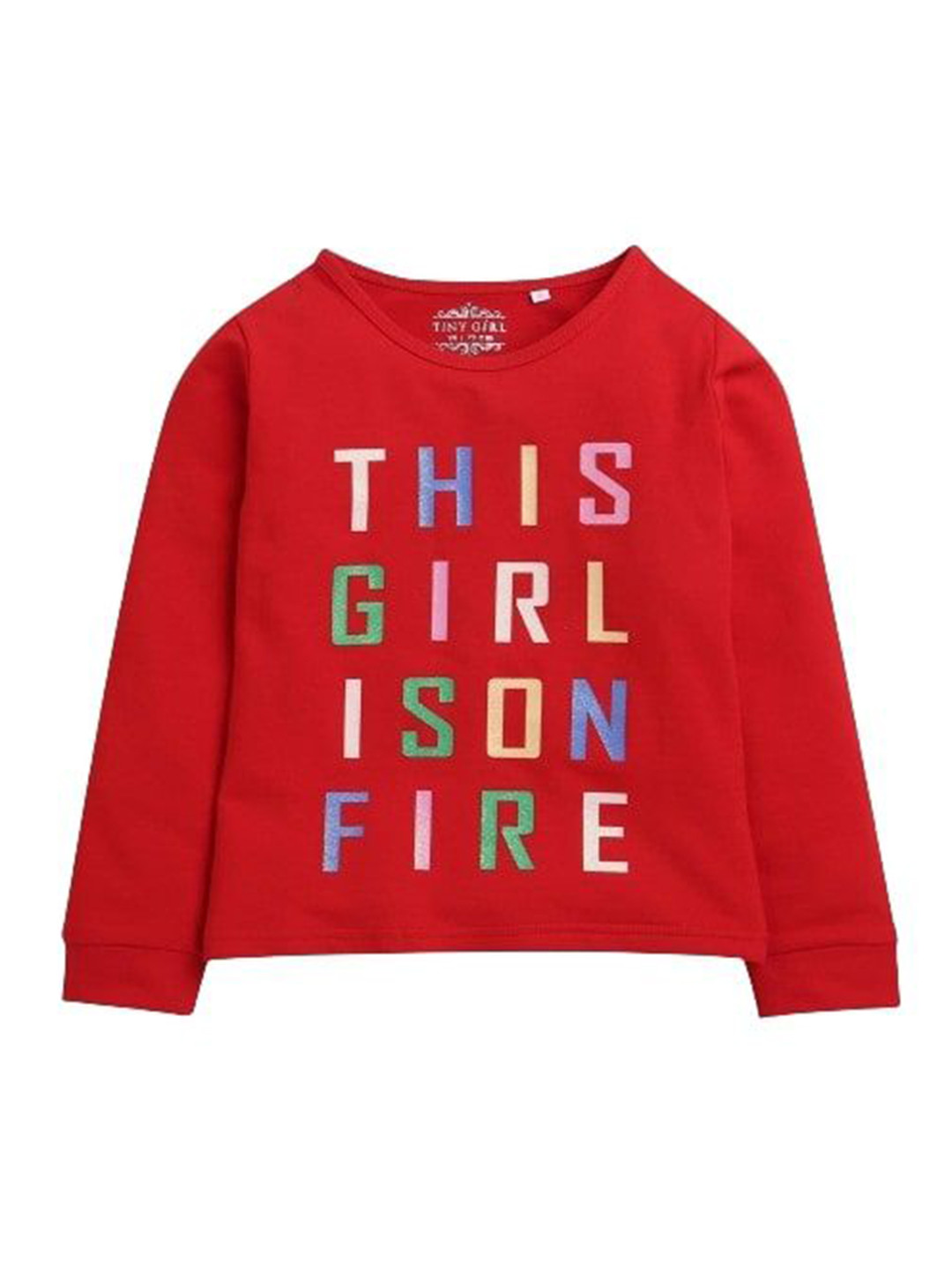 Tiny Girl Print Cotton Top
