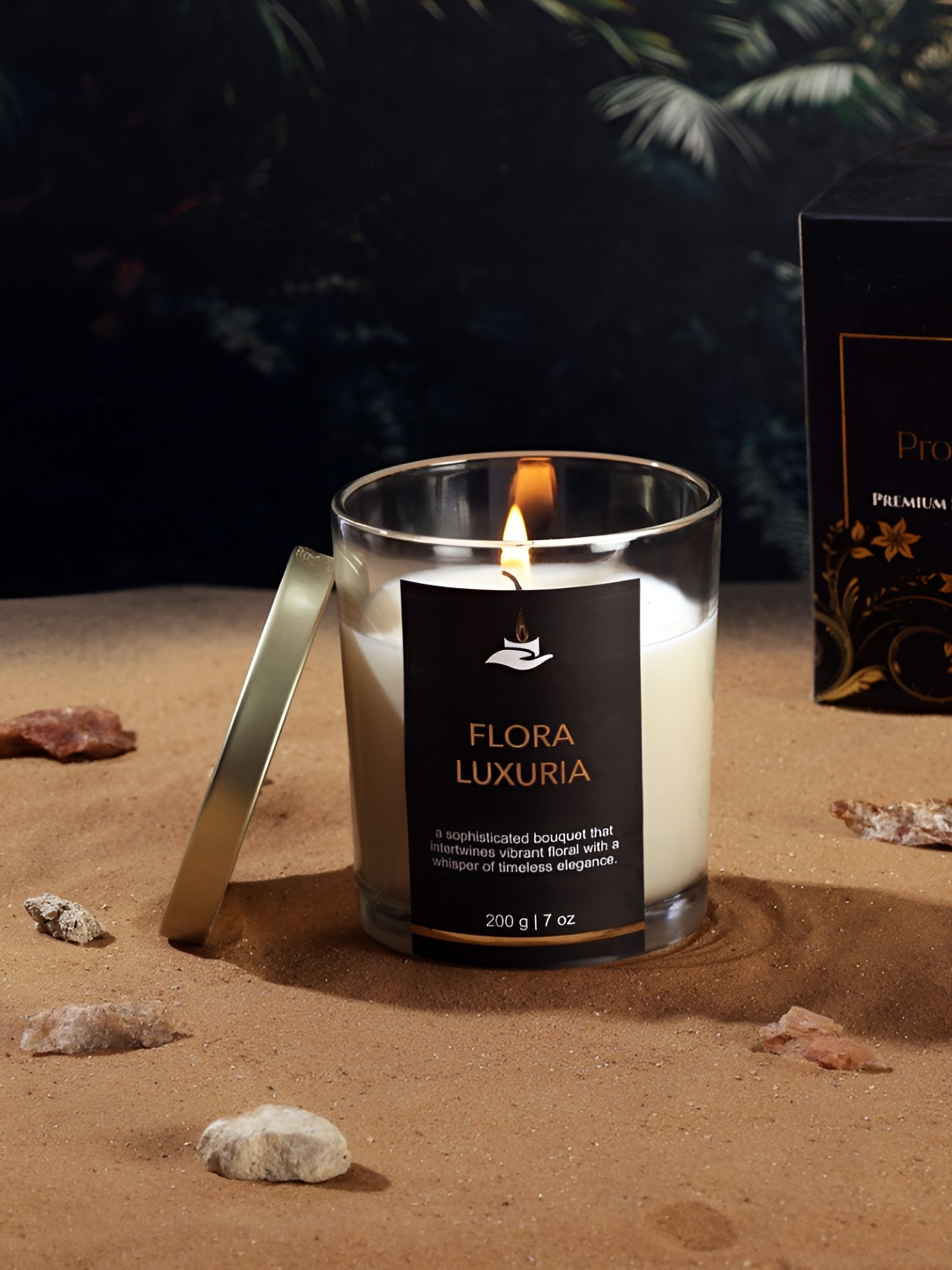 Parkash Candles White & Black Lavender Bouquet Jar Candle