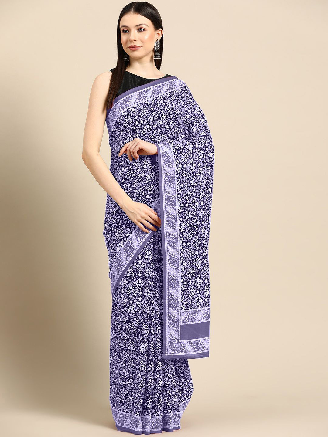 BUTA BUTI  lavender colour Floral Printed Saree