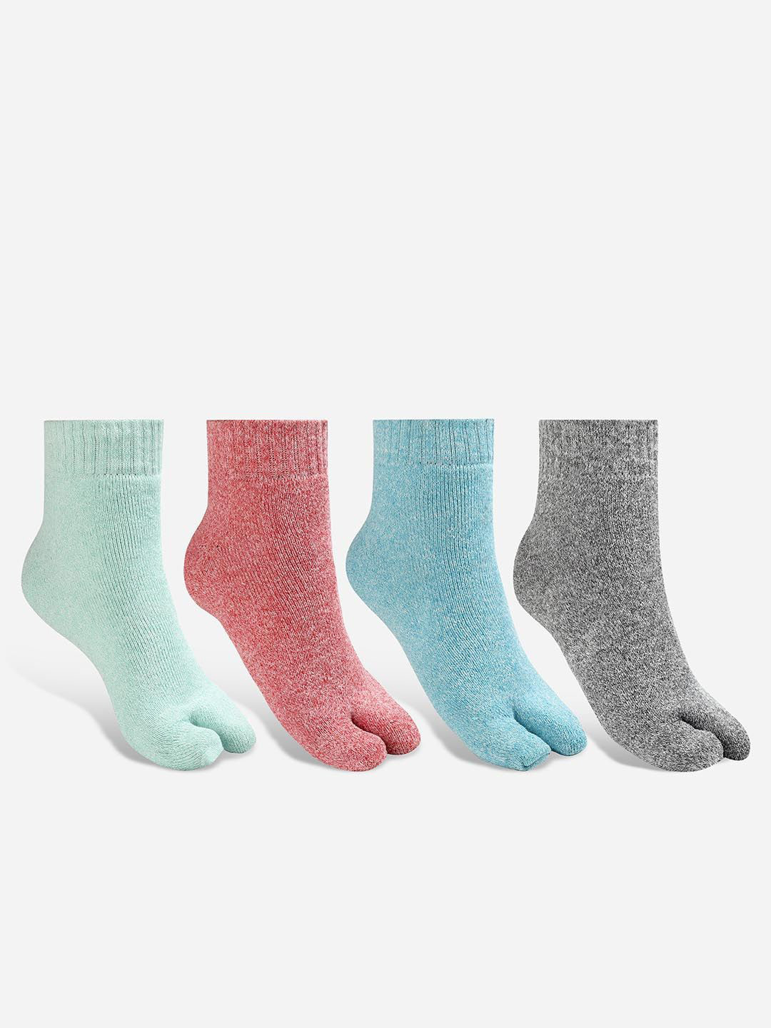 Texlon Women Pack Of 4 Ankle-Length Socks