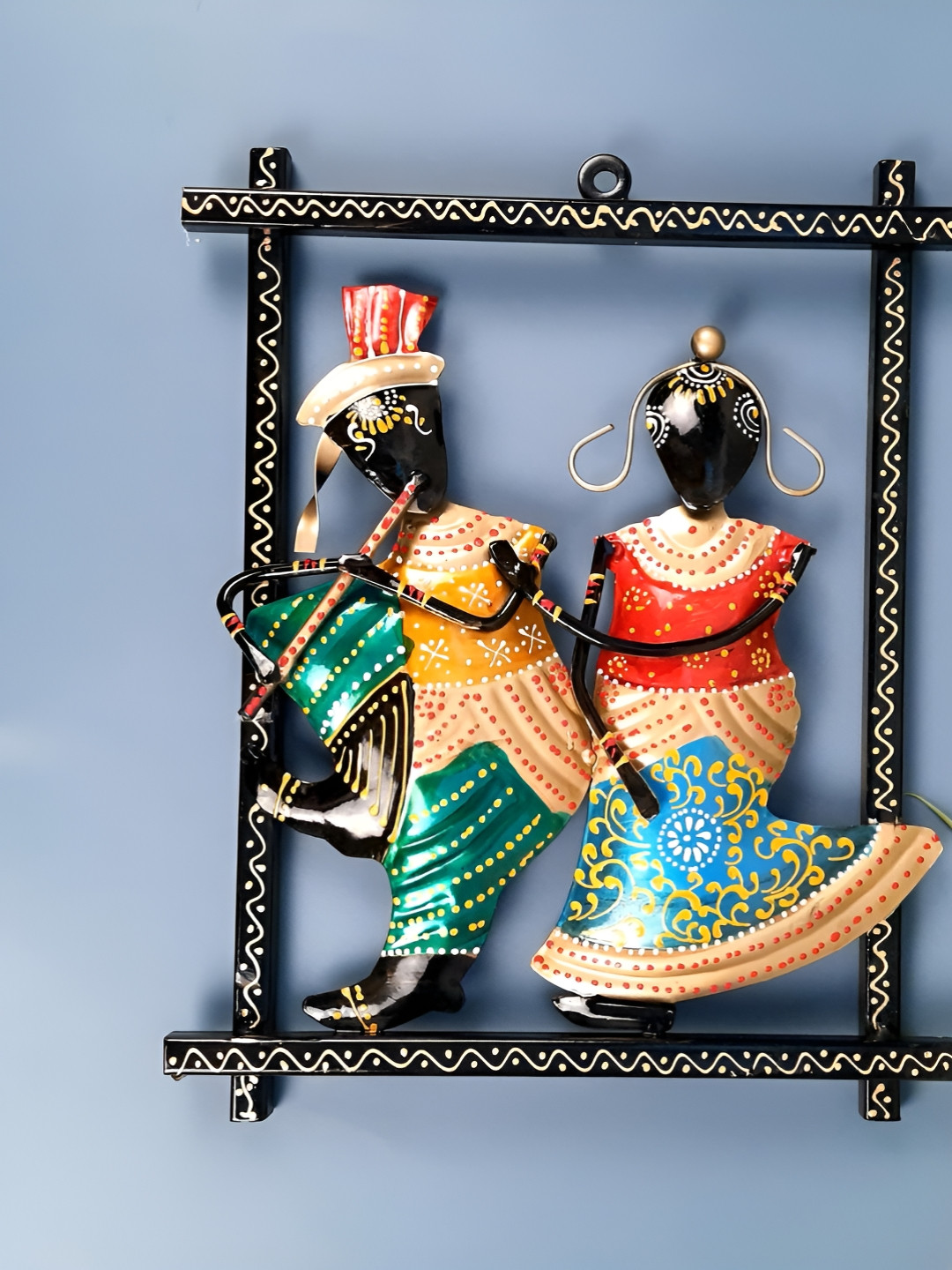 apka mart - Musician Design Metal Ethnic Motifs Glossy Hall Wall Hangings-8.3In