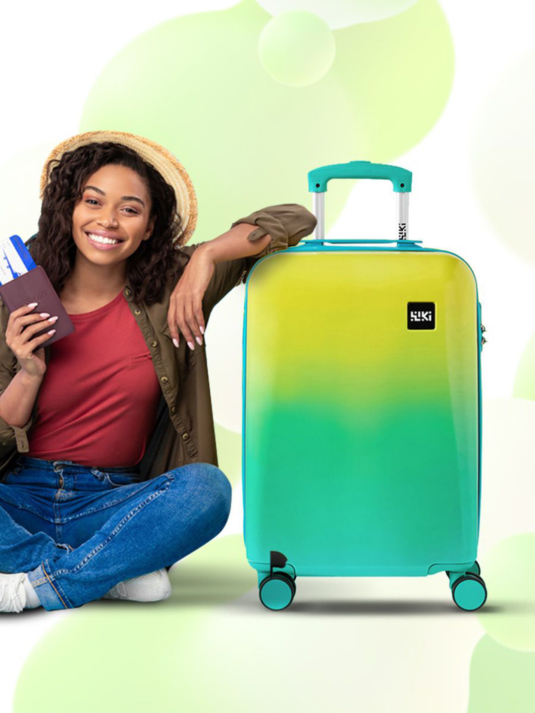 Wildcraft Hue_Trolley Colorblocked Hard-Sided Large Trolley Suitcase